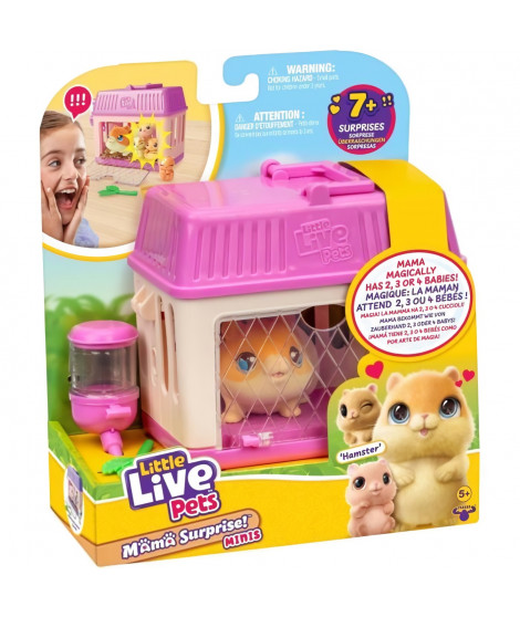 Set de jeu - LITTLE LIVE PETS - Mama Surprise Hamsters - Bébés inclus - Accessoires personnalisables