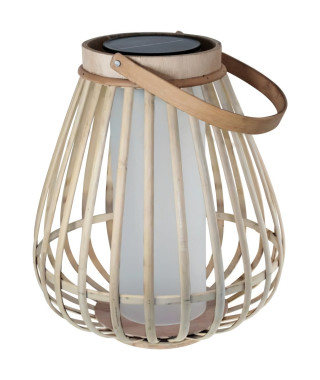 Lampe solaire en bambou - Marta - Beige