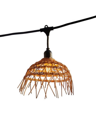 Guirlande lumineuse - LUMISKY - Hawaii Light - Raccordable - Extérieur - Abat-jour polyrotin - 10 ampoules filament E27 LED