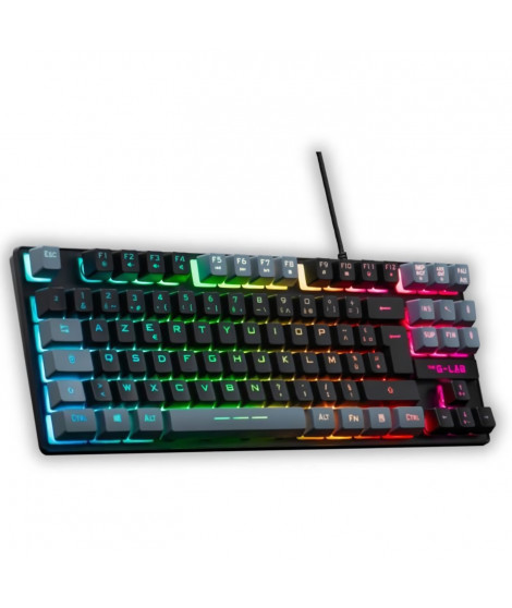 Clavier Gamer - The G-Lab - KEYZ CAESIUM - RGB - Noir & gris - TKL