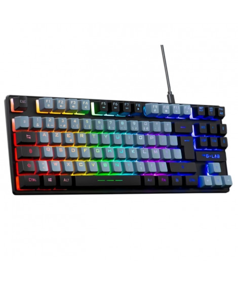 Clavier Gamer - The G-Lab - KEYZ CAESIUM - RGB - Gris & Noir - TKL