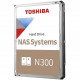 Disque dur interne - TOSHIBA - NAS N300 - 14 To - 7200 tpm - Haute fiabilité - RAID