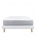 LUXURY LITERIE - Ensemble matelas + sommier - ZEN - 140 x 190 cm - Tapissier - Ferme  - Face été/hiver
