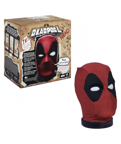 Tete de Deadpool interactive, bouge et parle, appli dédiée, piece de collection pour adulte, 600+ sons et phrases en anglais,…