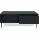 Table basse - CARACAS 55A - Bleu marine - 2 tiroirs, 2 niches - 110 x 40 x 60 cm