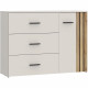 Commode - WAIKATO - 3 tiroirs - 1 porte - Blanc - 119,9 x 41,3 x 89,7 cm