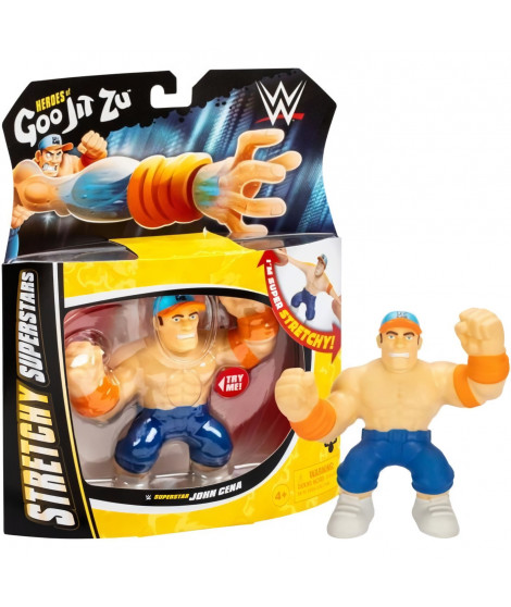 Figurine extensible - GOO JIT ZU WWE - John Cena - 11 cm - Texture élastique - Extensible 3x