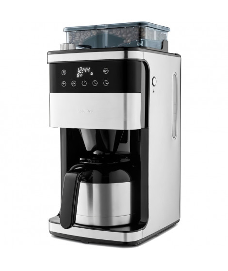 Cafetiere Filtre Digitale Isotherme avec Broyeur - MEDION - 1000W - 1,0L - Silver