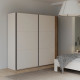 Armoire aménagée - WAIKATO - 2 portes coulissantes - Blanc - 220,1 x 61,2 x 210,5 cm