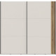Armoire aménagée - WAIKATO - 2 portes coulissantes - Blanc - 220,1 x 61,2 x 210,5 cm