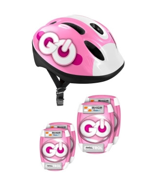 Protections roller - STAMP - SKIDS CONTROL - Casque / Coudieres / Genouilleres - Rose