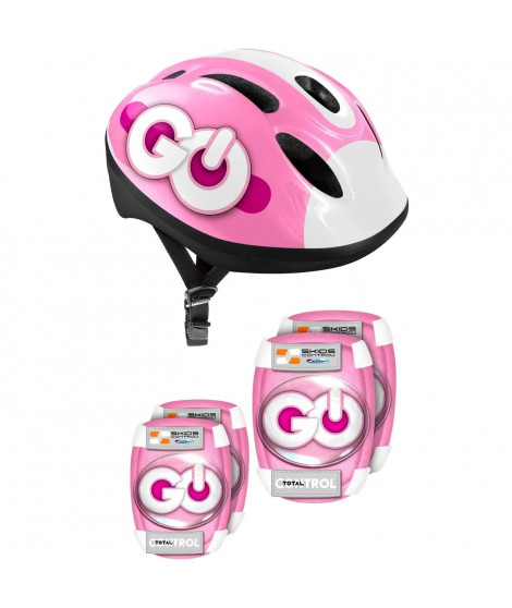 Protections roller - STAMP - SKIDS CONTROL - Casque / Coudieres / Genouilleres - Rose