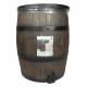 Récupérateur d'eau en forme de barrique - NATURE - En PE rotomoulé - 120 litres - Inclus accessoires
