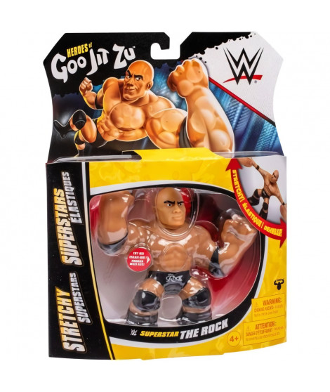 Figurine extensible - GOO JIT ZU WWE - The Rock - 11 cm - Texture élastique - Extensible 3x