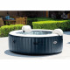 INTEX Spa Gonflable 6 places Pure Spa Blue navy avec plateau LED Offert