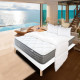 LUXURY LITERIE - Ensemble matelas + sommier - ZEN - 140 x 190 cm - Tapissier - Ferme  -  2 oreillers + couette - Face été/hiver