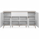 Buffet - ARONA 51B - Blanc / Chene artisan - 4 portes, 1 tiroir - 175 x 90 x 38 cm