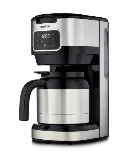 Cafetiere Filtre Digitale Isotherme - MEDION - 900W - 1,2L - Silver