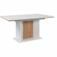 Table extensible - NOVARA - Rectangulaire - 10 personnes - 160/200 x 76 x 90 cm - Blanc / chene artisan