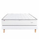 LUXURY LITERIE - Ensemble matelas + sommier - IRIS - 160 x 200 cm - Tapissier - Ferme  - Face été/hiver