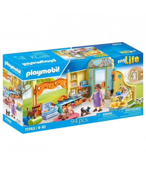 PLAYMOBIL 71743 Centre de soin : 8 chiens et soigneur