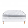 LUXURY LITERIE - Ensemble matelas + sommier - VISCOPLUS - 160 x 200 cm - Tapissier - Ferme  - Face été/hiver
