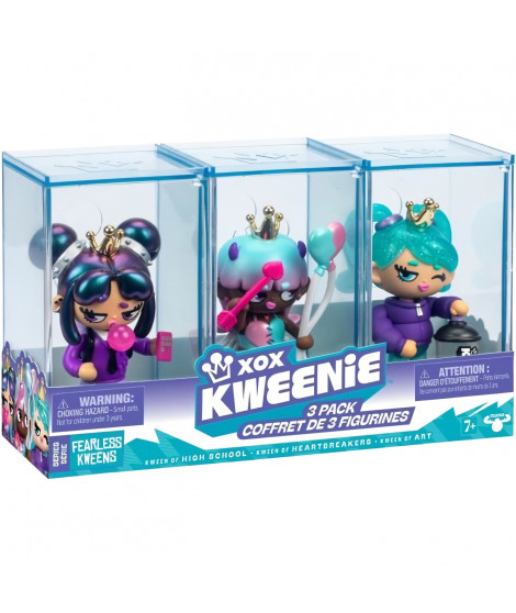 Pack de poupées - XOX KWEENIE - Série Fearless - 13 cm - 3 poupées incluses - Finitions uniques