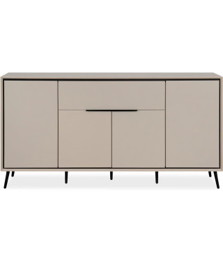 Buffet - ARONA 51B - Beige / Noir - 4 portes, 1 tiroir - 175 x 90 x 38 cm