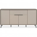 Buffet - ARONA 51B - Beige / Noir - 4 portes, 1 tiroir - 175 x 90 x 38 cm