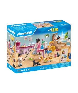 PLAYMOBIL 71744 Bar a chats avec 6 chats et personnages