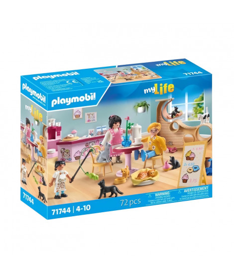 PLAYMOBIL 71744 Bar a chats avec 6 chats et personnages