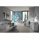 Lit combiné junior - Décor blanc - L203,5 x H58,5 x P95,5 cm - Fabriqué en Allemagne