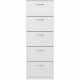 Meuble a chaussures  - Décor blanc - 5 Abattants - 10 paires - L58,5 x H168,5 x P17 cm - Fabriqué en Allemagne