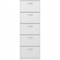 Meuble a chaussures  - Décor blanc - 5 Abattants - 10 paires - L58,5 x H168,5 x P17 cm - Fabriqué en Allemagne