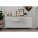 Buffet - ARONA 51B - Beige / Noir - 4 portes, 1 tiroir - 175 x 90 x 38 cm