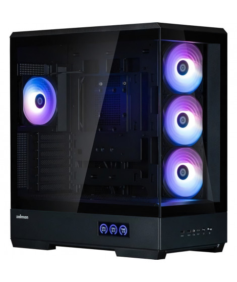 Boîtier PC - ZALMAN - P50 DS - Moyen tour - ATX - Noir - Verre trempé - USB-C et A-RGB