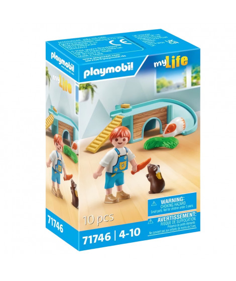 PLAYMOBIL 71746 Enfant 2 cochons d'Inde et accessoires