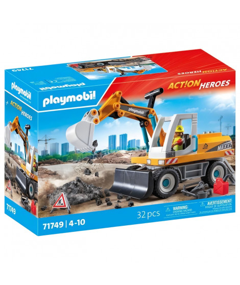 PLAYMOBIL 71749 Pelleteuse mécanique et ouvrier