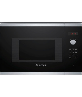 Micro-ondes simple encastrable - BOSCH SER4 - BFL523MS1F - Inox - 20 L - 38,2 x 59,4 x 31,7 cm