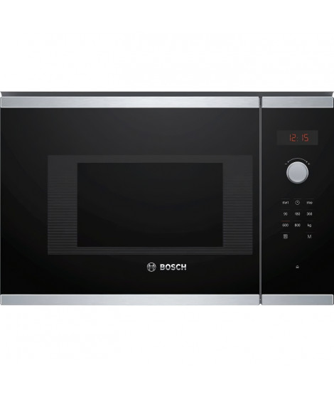 Micro-ondes simple encastrable - BOSCH SER4 - BFL523MS1F - Inox - 20 L - 38,2 x 59,4 x 31,7 cm