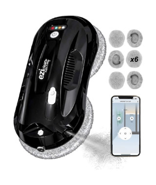 Robot Lave-vitres EZIclean Windobot S4 Plus - EZICLEAN - Mouvement rotatif - Batterie de secours - Humide