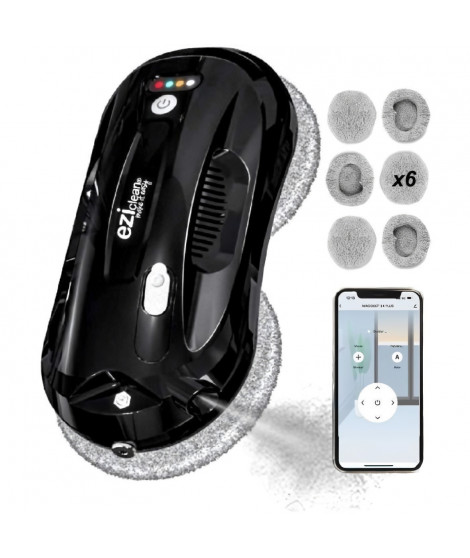 Robot Lave-vitres EZIclean Windobot S4 Plus - EZICLEAN - Mouvement rotatif - Batterie de secours - Humide