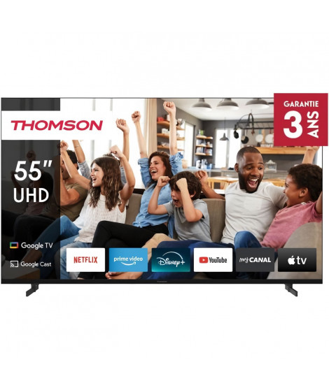 THOMSON 55UG4S14 - TV LED 55 (139 cm) - 4K UHD 3840x2160 - HDR 10 - Google TV - 2xHDMI 2.1 + 2xHDMI 2.0