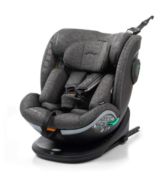 Siege auto - BABYAUTO - XPERTA GREY DOBBY - De la naissance a 12 ans - 0-36 kg - I-Size - ISOFIX - Pivotant 360° - ECE R129