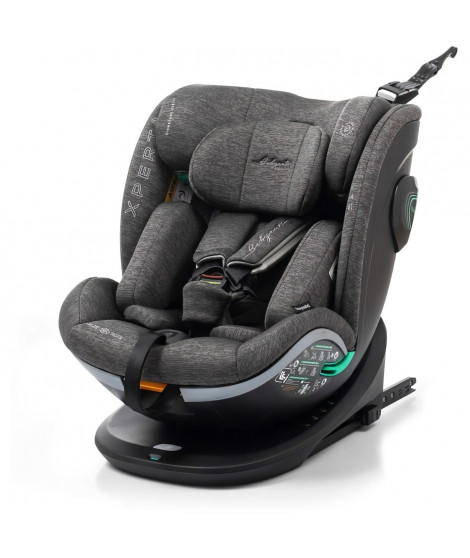 Siege auto - BABYAUTO - XPERTA GREY DOBBY - De la naissance a 12 ans - 0-36 kg - I-Size - ISOFIX - Pivotant 360° - ECE R129