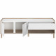 Meuble TV - MORPHOS - Décor blanc / Chene - 150 x 47,3 x 40 cm - PARISOT