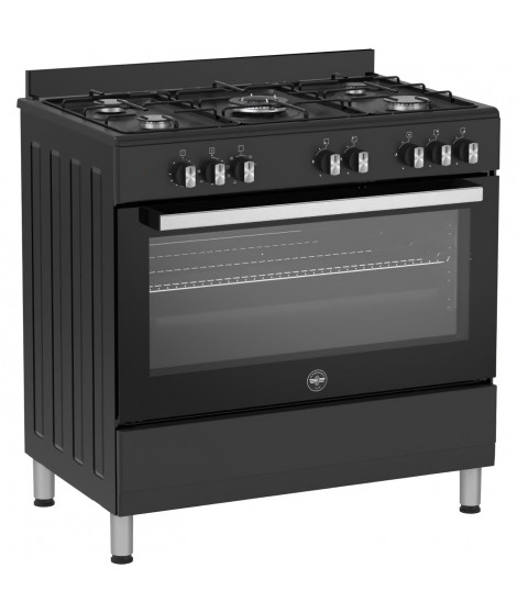 Cuisiniere a gaz - BERTAZZONI - SEL925MN - 5 foyers - 3,6 Kwh - 90 cm - Noir