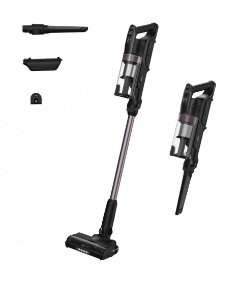 Aspirateur Balai sans fil - HOOVER HF1P10H - 40 AW - Ecran LED - Noir / Pastel violet