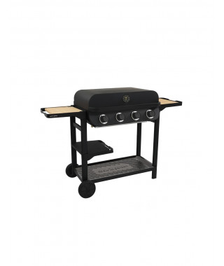 Barbecue a gaz - COOK'IN GARDEN - FLAVO - 4 brûleurs - Noir