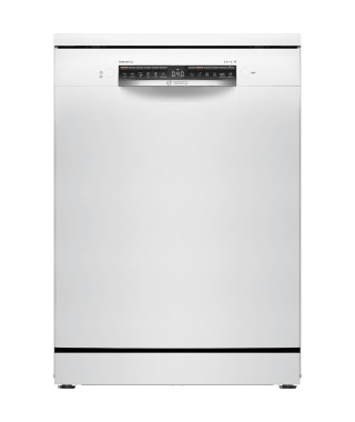Lave-vaisselle pose libre BOSCH SMS4EMW01F SER4 - 14 couverts - Induction - L60cm - 42 dB - tiroir a couverts - Blanc